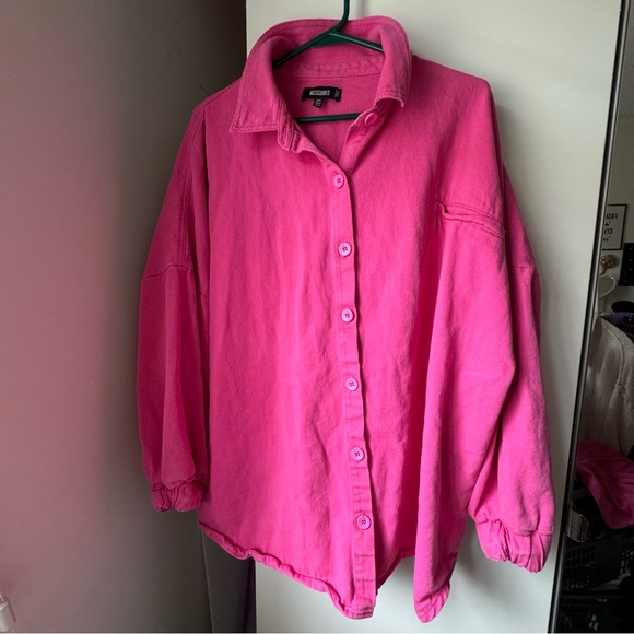 Missguided Denim Boxer Shorts & Oversized Jacket Set - Picture 4 of 4